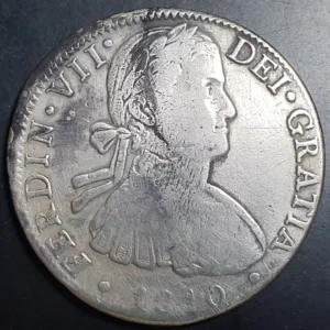 Mexico Spanish Colonial 8 Reales Ferdin Ferdinand VII 1810 Mo HJ Mexico Mint