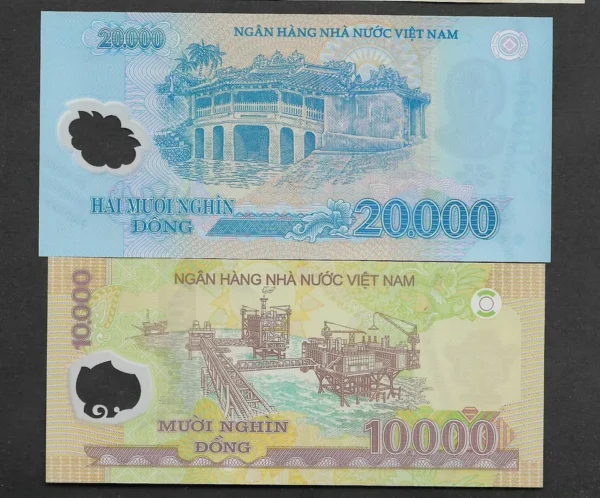 Set Vietnam 10000 20000 10,000 20,000 Dong 2012 - 2017 UNC Polymer - Image 2