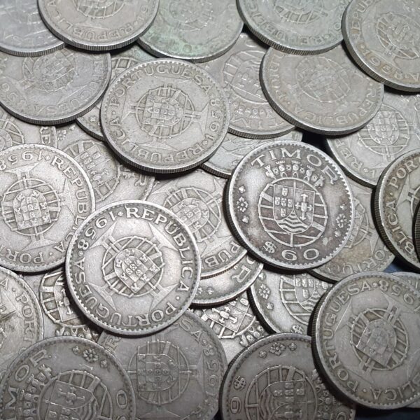 Lot 5 Pcs Portuguese Timor Portugal 60 Centavos Timor 1958 - Image 4