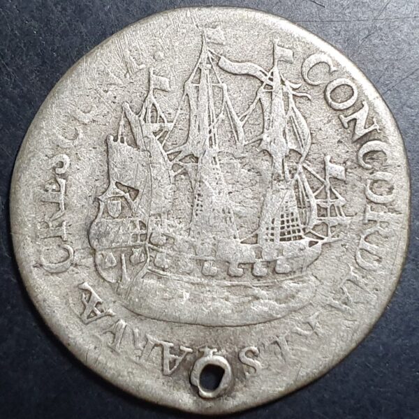 Netherlands 6 Stuiver Scheepjesschelling Utrecht 1764 Silver VG