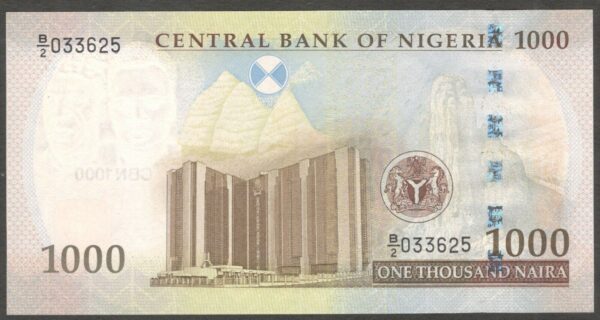 Nigeria 1000 1,000 Naira 2016 NEW UNC - Image 2