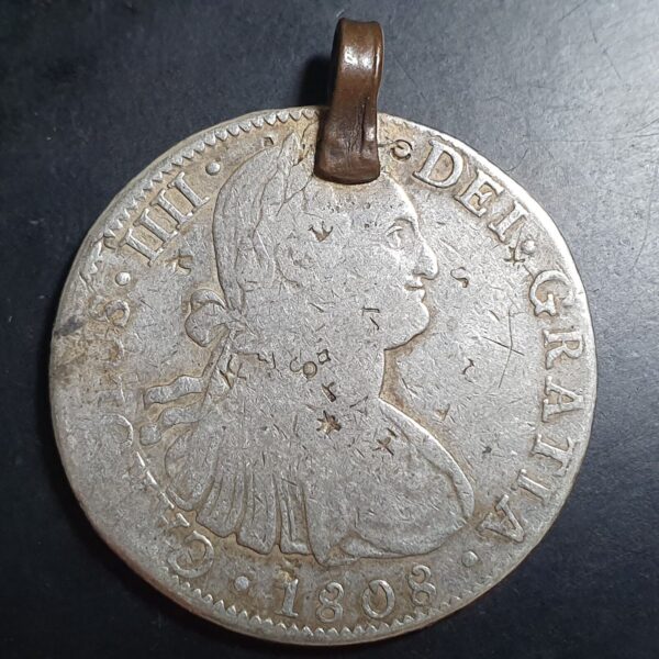 Mexico Spanish Colonial 8 Reales Carol Carolus IIII 1808 Mo TH Mexico City Mint