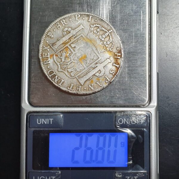 Mexico Spanish Colonial 8 Reales Carol Carolus IIII 1808 PTS PI Potosi Mint - Image 4