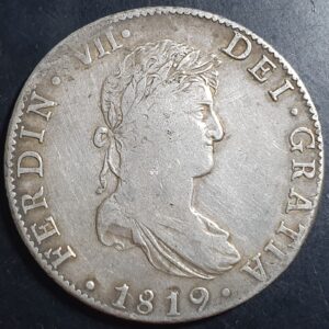 Mexico Spanish Colonial 8 Reales Ferdin Ferdinand VII 1819 LME JJ Mexico Mint