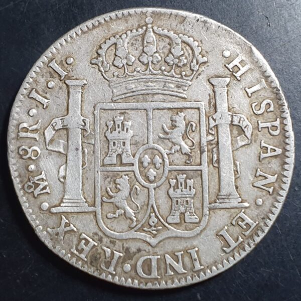 Mexico Spanish Colonial 8 Reales Ferdin Ferdinand VII 1819 LME JJ Mexico Mint - Image 2