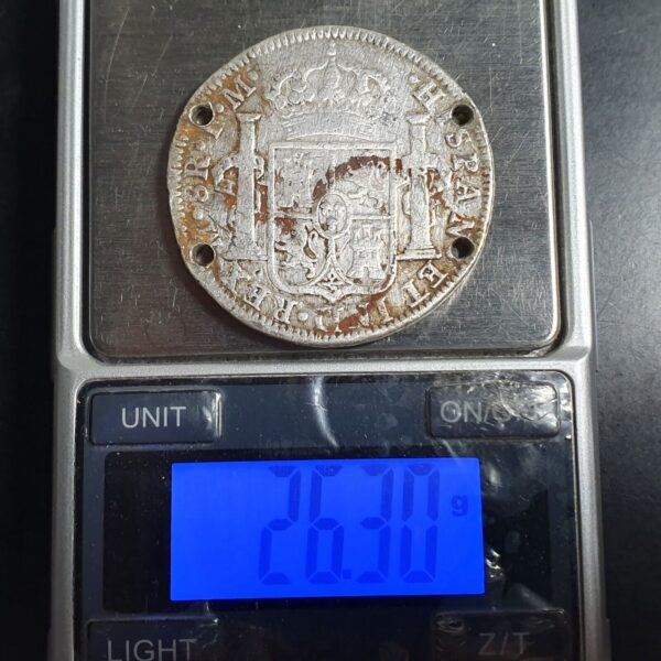 Mexico Spanish Colonial 8 Reales Carol Carolus IIII 1795 Mo FM Ex Belt - Image 4