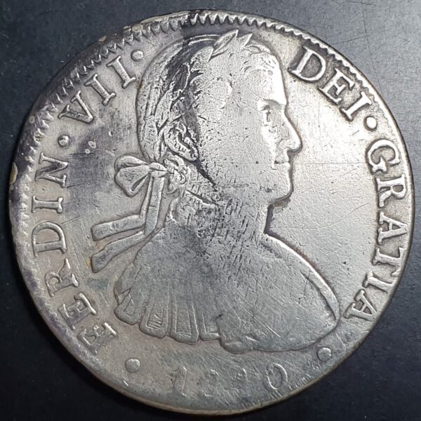 Mexico Spanish Colonial 8 Reales Ferdin Ferdinand VII 1810 Mo HJ Mexico Mint