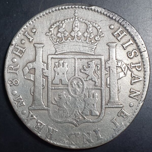 Mexico Spanish Colonial 8 Reales Ferdin Ferdinand VII 1810 Mo HJ Mexico Mint - Image 2