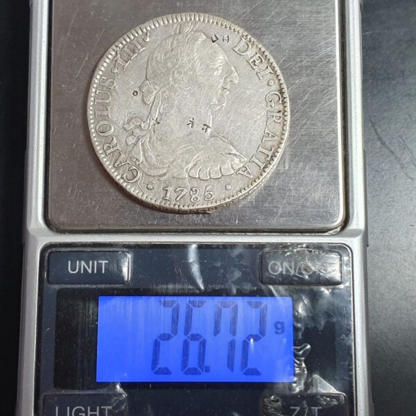 Mexico Spanish Colonial 8 Reales Carol Carolus IIII 1785 Mo FM Mexico City Mint - Image 4