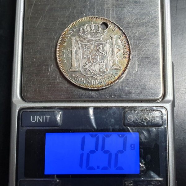 Spain Philippines 50 Centimos Alfonso XII 1882 XF Sharp Detail - Image 4