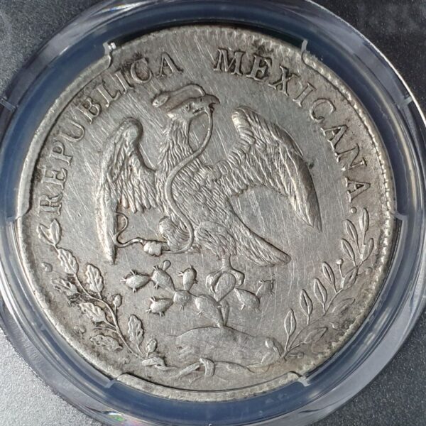 Mexico Second Republic 8 Reales 1895 Zs FZ Zacatecas Mint PCGS XF Details - Image 3