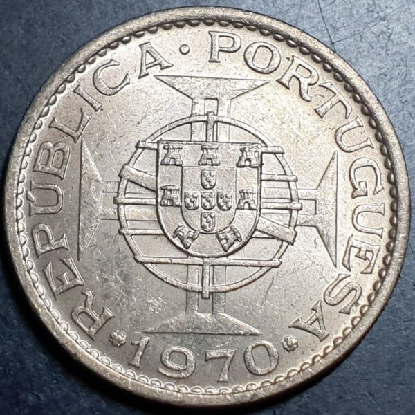 Timor 5 Escudos 1970 UNC Original Luster - Image 2