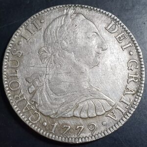 Mexico Spanish Colonial 8 Reales Carol Carolus III 1779 Mo FF Mexico City Mint