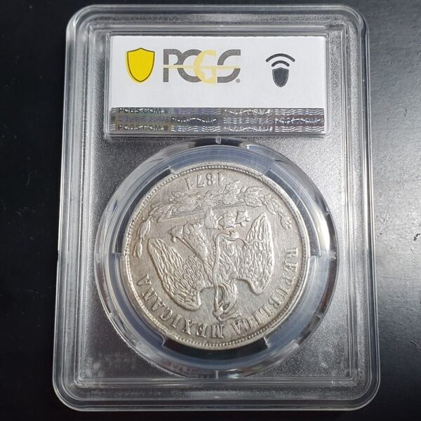 Mexico Republic 1 Un Peso 1871 Go S PCGS AU 50 - Image 4