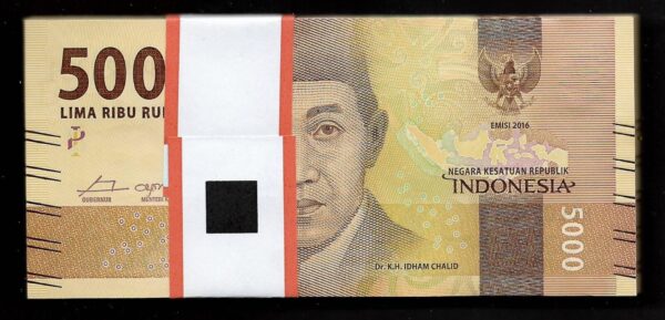 Lot 100 Pcs 1 Bundle Indonesia 5000 5,000 Rupiah Random Year UNC