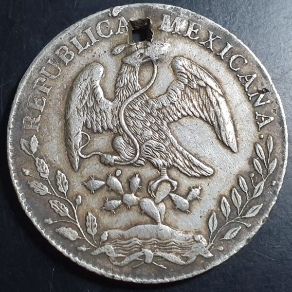 Mexico Second Republic 8 Reales 1887 Sharp Detail Pi San Luis Potosi Mint - Image 2