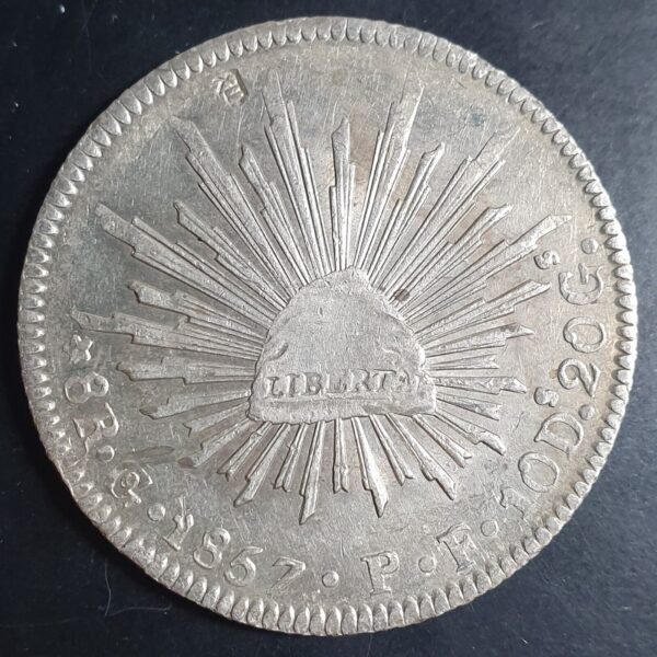 Mexico First Republic 8 Reales 1857 Go PF Guanajuato Mint