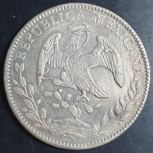 Mexico First Republic 8 Reales 1857 Go PF Guanajuato Mint - Image 2