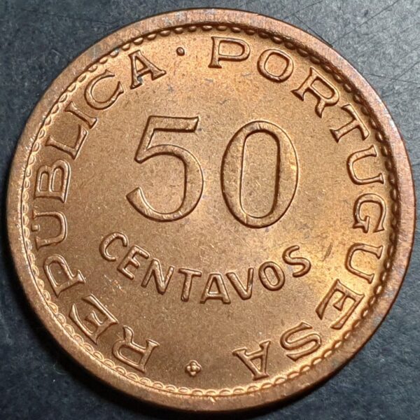 Timor 50 Centavos 1970 UNC Original Luster - Image 2