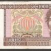 Sweden Sveriges Riksbank 1,000 1000 Kronor P-55a 1977 VF Crisp Paper