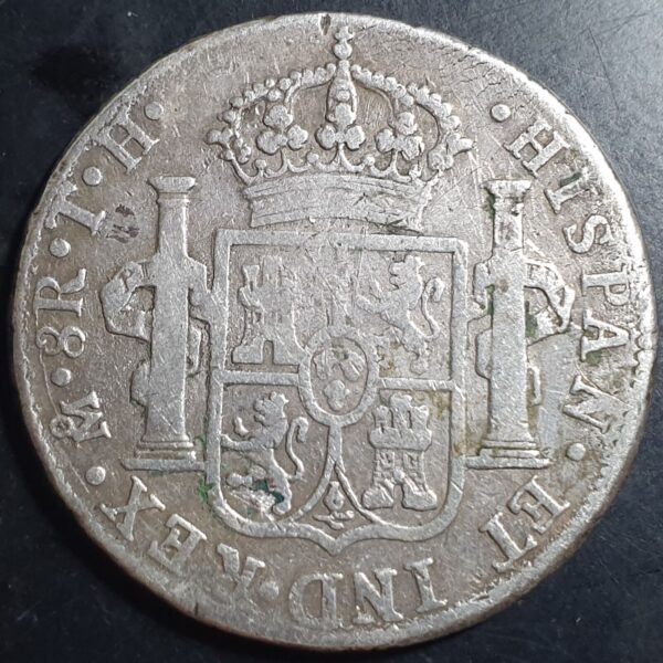 Mexico Spanish Colonial 8 Reales Ferdin Ferdinand VII 1809 Mo TH Mexico Mint - Image 2