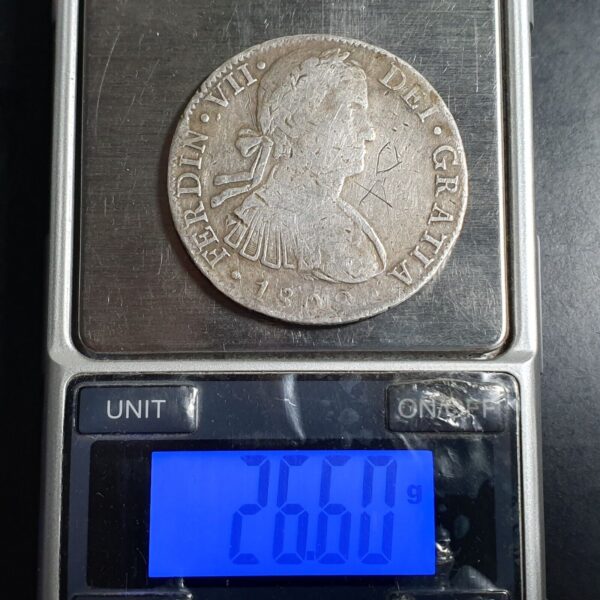 Mexico Spanish Colonial 8 Reales Ferdin Ferdinand VII 1809 Mo TH Mexico Mint - Image 4