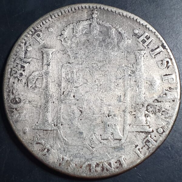 Guatemala Spanish Colonial 8 Reales Carol Carolus III 1780 NG P Scarce Mint Mark - Image 2