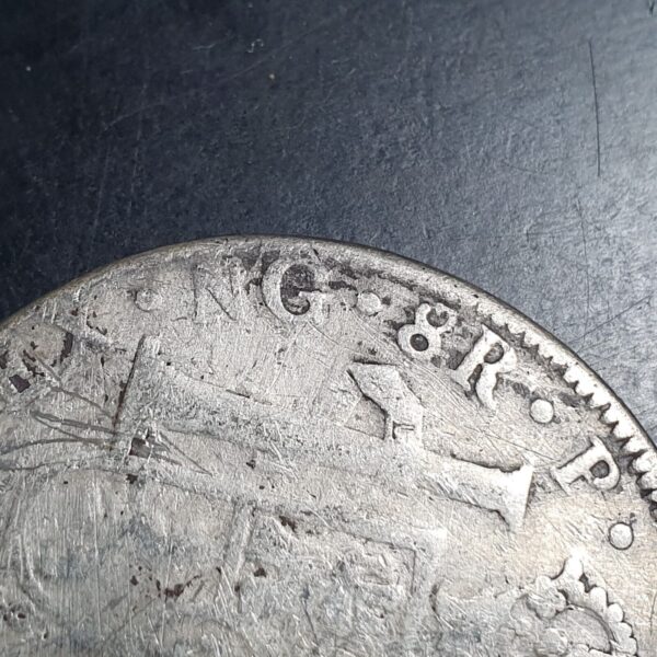 Guatemala Spanish Colonial 8 Reales Carol Carolus III 1780 NG P Scarce Mint Mark - Image 3