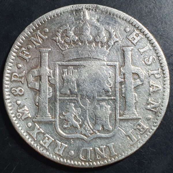 Great Britain Dollar George III (ca 1797) C/M on 8 Reales Carolus IIII 1796 MoFM - Image 2