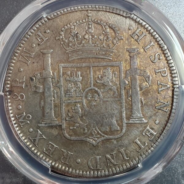 Mexico Spanish Colonial 8 Reales Carol Carolus III 1773 Mo Inverted FM PCGS XF