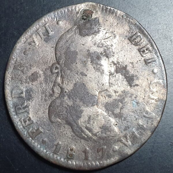 Mexico Spanish Colonial 8 Reales Ferdin Ferdinand VII 1817 Mo JJ Mexico Mint