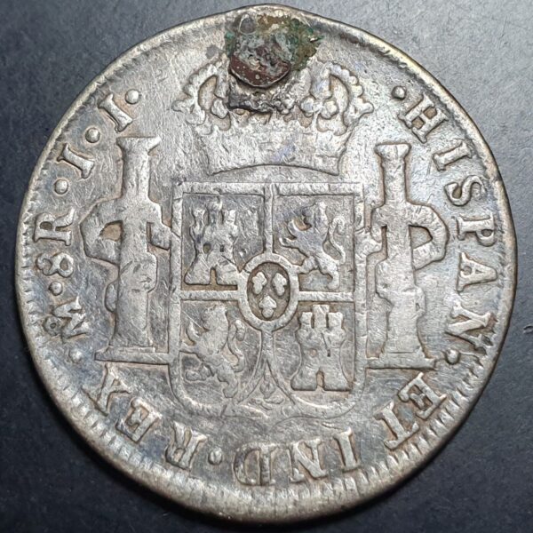 Mexico Spanish Colonial 8 Reales Ferdin Ferdinand VII 1817 Mo JJ Mexico Mint - Image 2