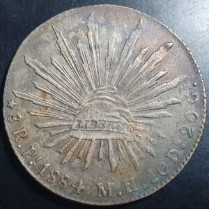 Mexico Second Republic 8 Reales 1884 Pi MH San Luis Potosi Mint