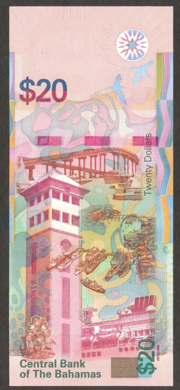 Bahamas 20 Dollars Sir Milo B. Butler 2018 UNC - Image 2