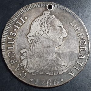 Bolivia Spanish Colonial 8 Reales Carol Carolus III 1786 PTS PR Potosi Mint