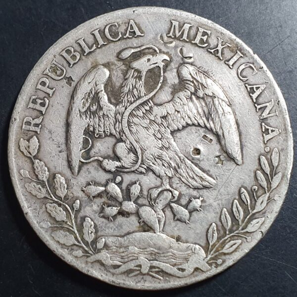 Mexico Second Republic 8 Reales 1888 Zs FZ Zacatecas Mint - Image 2