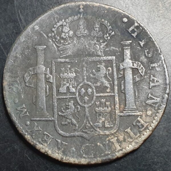 Mexico Spanish Colonial 8 Reales Ferdin Ferdinand VII 1811 Mo Mexico City Mint - Image 2