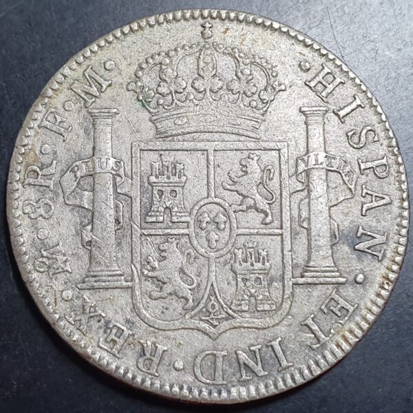 Mexico Spanish Colonial 8 Reales Carol Carolus III 1788 Mo FM Mexico City Mint - Image 2