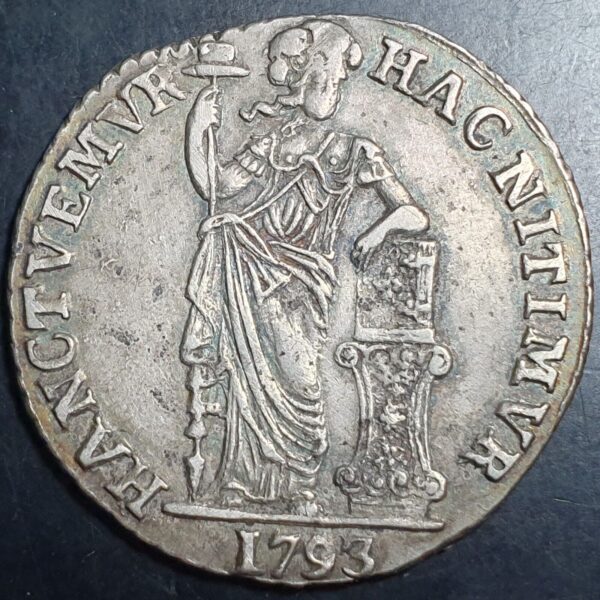 Netherlands West Friesland 1 Gulden 1793 Standing Pallas VF Sharp Detail