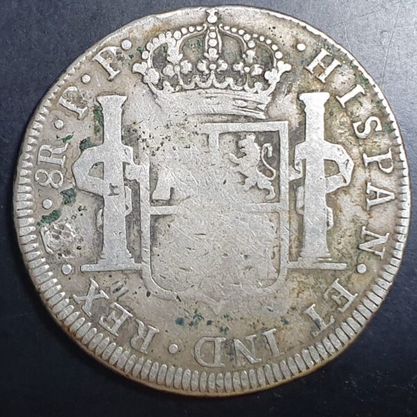 Mexico Bolivia Spanish Colonial 8 Reales Carol Carolus IIII 1802 PTS PP Potosi - Image 2