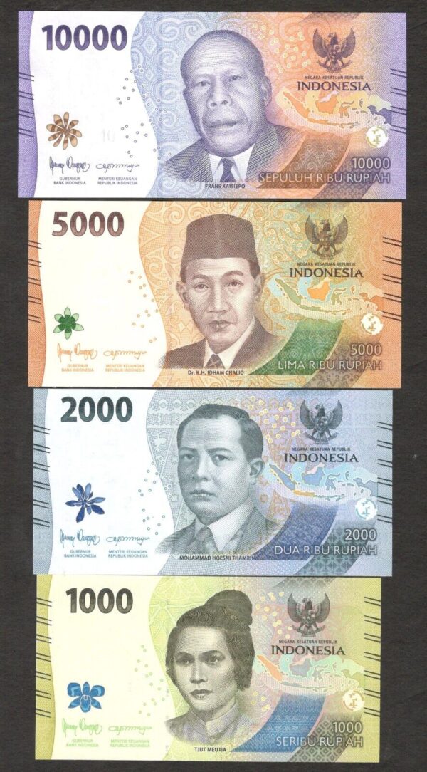 NEW! FullSet Indonesia 100000 50000 20000 10000 5000 2000 1000 Rupiah 2022 UNC - Image 5