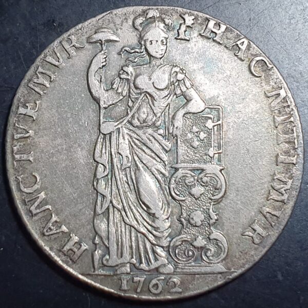 Netherlands Gelderland 1 Gulden 1762 Standing Pallas XF Sharp Detail