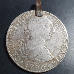 Mexico Spanish Colonial 8 Reales Carol Carolus IIII 1790 Mo FM Mexico City Mint