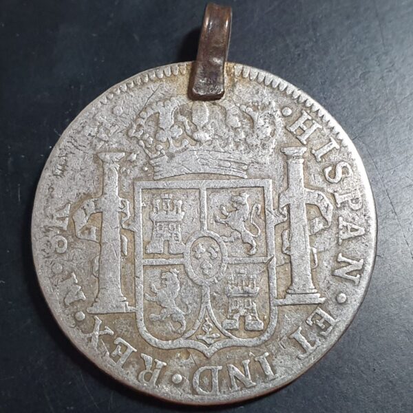 Mexico Spanish Colonial 8 Reales Carol Carolus IIII 1790 Mo FM Mexico City Mint - Image 2