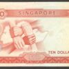 Singapore 10 Dollars Orchid Hon Sui Sen Red Seal 1973 XF+ - Image 2