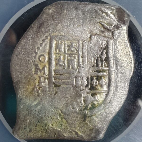 Spanish Mexico 8 Reales Silver COB Philip IV 1634-65 MOP NGC VF Details - Image 3