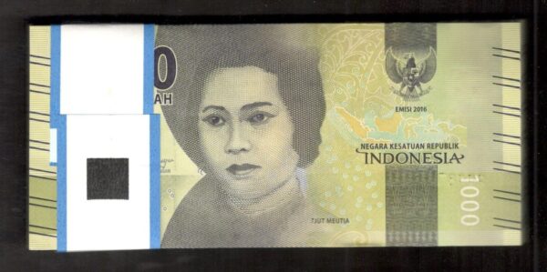 Lot 100 Pcs 1 Bundle Consecutive AAA Indonesia 1000 1,000 Rupiah 2017/2016 - Image 2