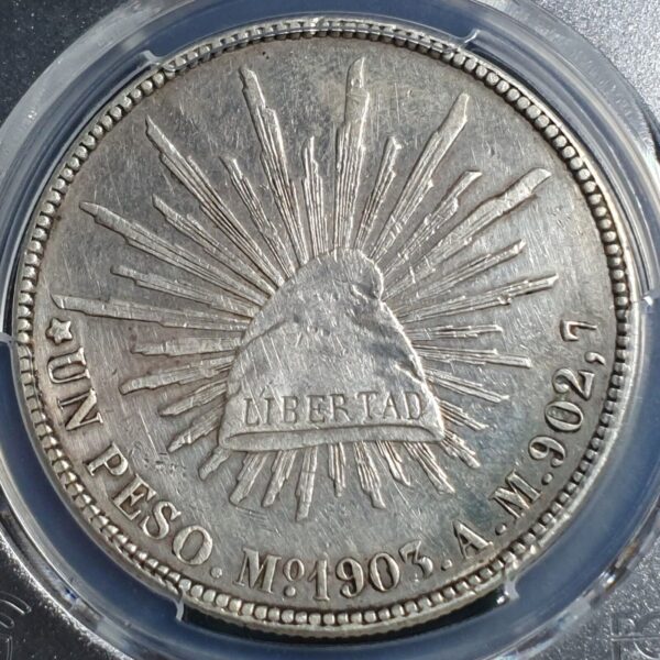 Mexico Republic 1 Un Peso 1903 Mo AM PCGS XF Detail
