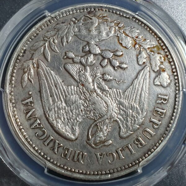 Mexico Republic 1 Un Peso 1903 Mo AM PCGS XF Detail - Image 3