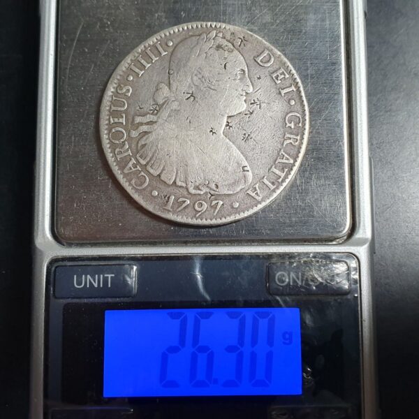 Mexico Spanish Colonial 8 Reales Carol Carolus IIII 1797 Mo FM Mexico City Mint - Image 4